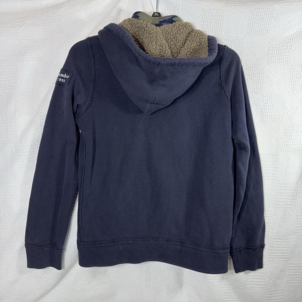 Abercrombie Kids Jacket Size‎ 13/14 Coat Deep Pile Fleece Quilted insulated Blue - Picture 4 of 7
